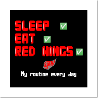 Detroid red wings Posters and Art